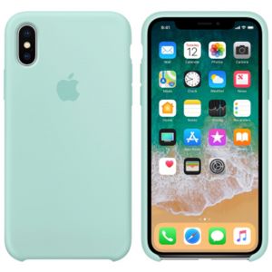 Apple Coque en silicone iPhone X - Marine Green