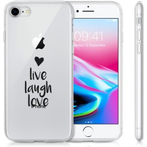 iMoshion Coque Design iPhone SE (2022 / 2020) / 8 / 7 - Live Laugh Love