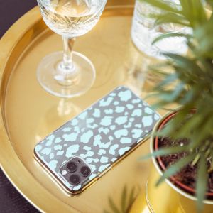 iMoshion Coque Design iPhone SE (2022 / 2020) / 8 / 7 / 6s - Léopard - Bleu