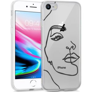 iMoshion Coque Design iPhone SE (2022 / 2020) / 8 / 7 / 6s - Visage abstrait