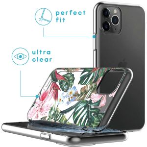 iMoshion Coque Design iPhone 11 Pro - Jungle - Vert / Rose