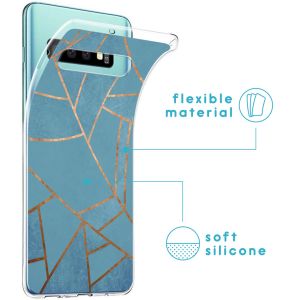iMoshion Coque Design Samsung Galaxy S10 - Blue Graphic