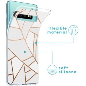 iMoshion Coque Design Samsung Galaxy S10 - White Graphic