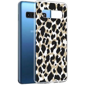 iMoshion Coque Design Samsung Galaxy S10 - Léopard / Noir