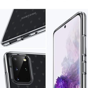 iMoshion Coque Design Samsung Galaxy S20 Plus - Cœurs - Noir
