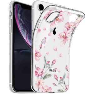 iMoshion Coque Design iPhone Xr - Fleur - Rose