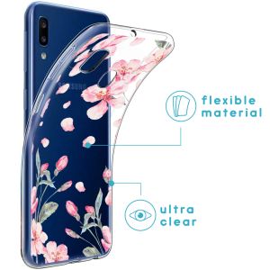 iMoshion Coque Design Samsung Galaxy A20e - Fleur - Rose
