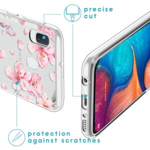 iMoshion Coque Design Samsung Galaxy A20e - Fleur - Rose