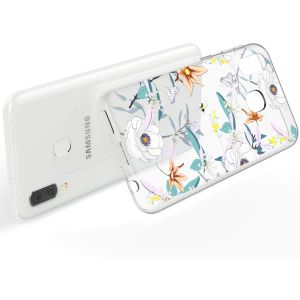 iMoshion Coque Design Samsung Galaxy A20e - Fleur - Blanc