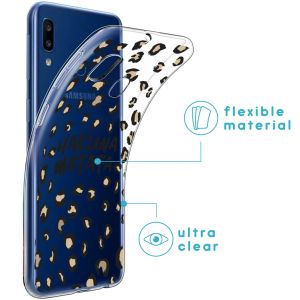 iMoshion Coque Design Samsung Galaxy A20e - Léopard - Brun / Noir
