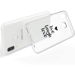 iMoshion Coque Design Galaxy A20e - Live Laugh Love - Noir