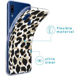 iMoshion Coque Design Samsung Galaxy A20e - Léopard / Noir