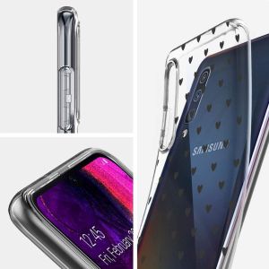 iMoshion Coque Design Samsung Galaxy A50 / A30s - Cœurs - Noir