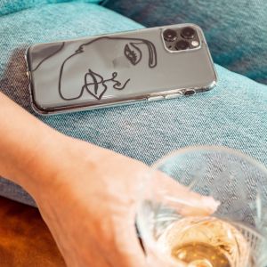 iMoshion Coque Design Galaxy A50 / A30s - Visage abstrait - Noir
