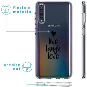 iMoshion Coque Design Galaxy A50 / A30s - Live Laugh Love - Noir