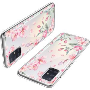 iMoshion Coque Design Samsung Galaxy A51 - Fleur - Rose