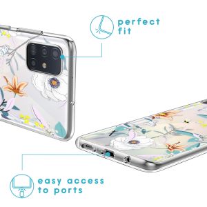 iMoshion Coque Design Samsung Galaxy A51 - Fleur - Blanc