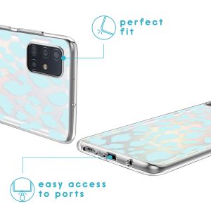 iMoshion Coque Design Samsung Galaxy A51 - Léopard - Bleu