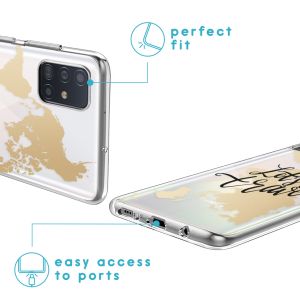 iMoshion Coque Design Samsung Galaxy A51 - Let's Go Travel / Noir