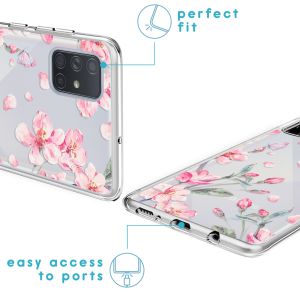 iMoshion Coque Design Samsung Galaxy A71 - Fleur - Rose