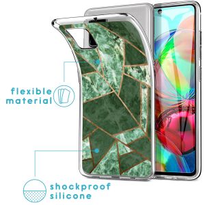 iMoshion Coque Design Samsung Galaxy A71 - Cuive graphique / Vert