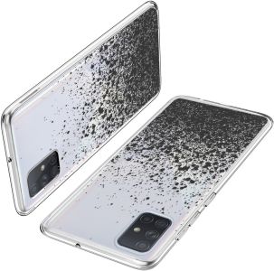 iMoshion Coque Design Samsung Galaxy A71 - Eclaboussures - Noir