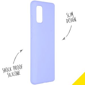 Accezz Coque Liquid Silicone Samsung Galaxy A41 - Violet
