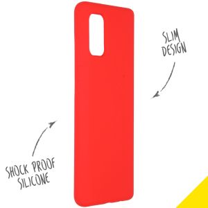 Accezz Coque Liquid Silicone Samsung Galaxy A41 - Rouge