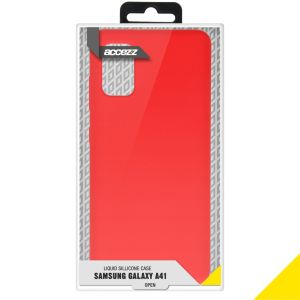 Accezz Coque Liquid Silicone Samsung Galaxy A41 - Rouge
