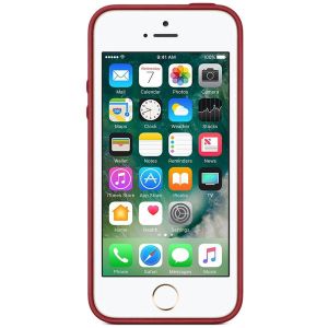 Apple Coque Leather iPhone SE / 5 / 5s - Red
