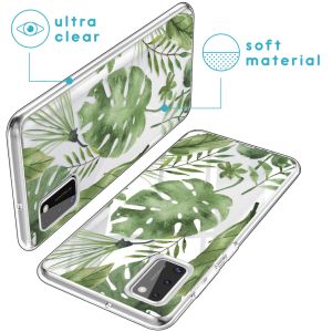 iMoshion Coque Design Samsung Galaxy A41 - Feuilles - Vert