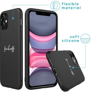 iMoshion Coque Design iPhone 11 - Fuck Off - Noir