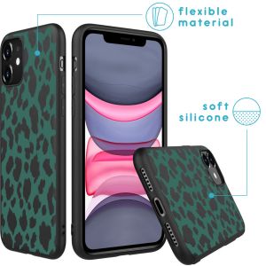 iMoshion Coque Design iPhone 11 - Léopard - Vert / Noir