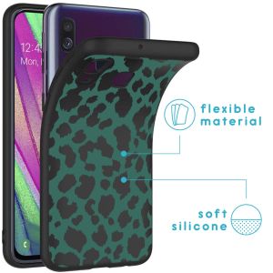iMoshion Coque Design Samsung Galaxy A40 - Léopard - Vert / Noir