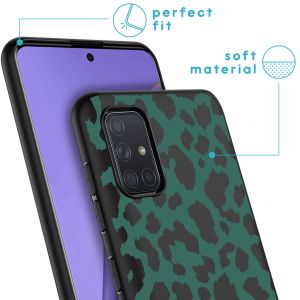 iMoshion Coque Design Samsung Galaxy A71 - Léopard - Vert / Noir