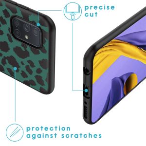 iMoshion Coque Design Samsung Galaxy A71 - Léopard - Vert / Noir