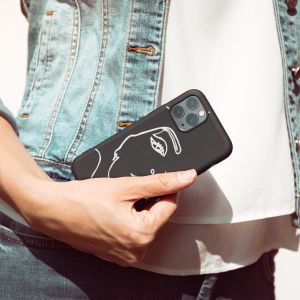 iMoshion Coque Design iPhone 6 / 6s - Visage abstrait - Blanc / Noir