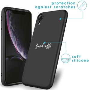 iMoshion Coque Design iPhone Xr - Fuck Off - Noir