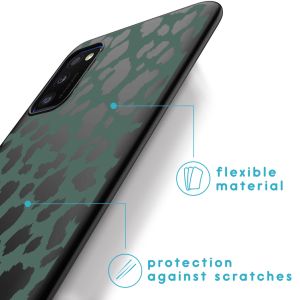 iMoshion Coque Design Samsung Galaxy A41 - Léopard - Vert / Noir