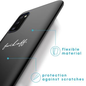 iMoshion Coque Design Samsung Galaxy A41 - Fuck Off - Noir