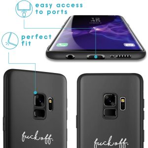 iMoshion Coque Design Samsung Galaxy S9 - Fuck Off - Noir