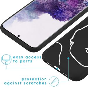 iMoshion Coque Design Galaxy S20 Plus - Visage abstrait - Blanc