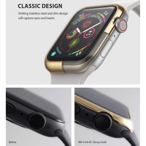 Ringke Style de lunette Apple Watch Series 4 / 5 / 6 - 40 mm - Dorée
