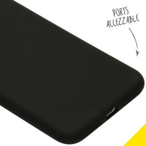 Accezz Coque Liquid Silicone iPhone 8 Plus / 7 Plus - Noir