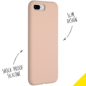 Accezz Coque Liquid Silicone iPhone 8 Plus / 7 Plus - Rose