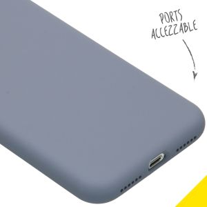 Accezz Coque Liquid Silicone iPhone Xs / X - Lavender Gray