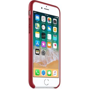 Apple Coque Leather iPhone SE (2022 / 2020) / 8 / 7 - Red