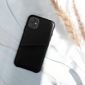 Selencia Coque arrière en cuir végétalien Vayu iPhone 11 - Noir