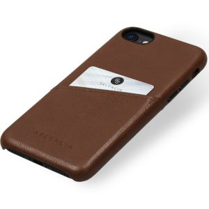Selencia Coque arrière en cuir végétalien iPhone SE (2022 / 2020) / 8 / 7/6s