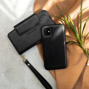 Selencia Étui de téléphone amovible en cuir végétalien Galaxy A51
